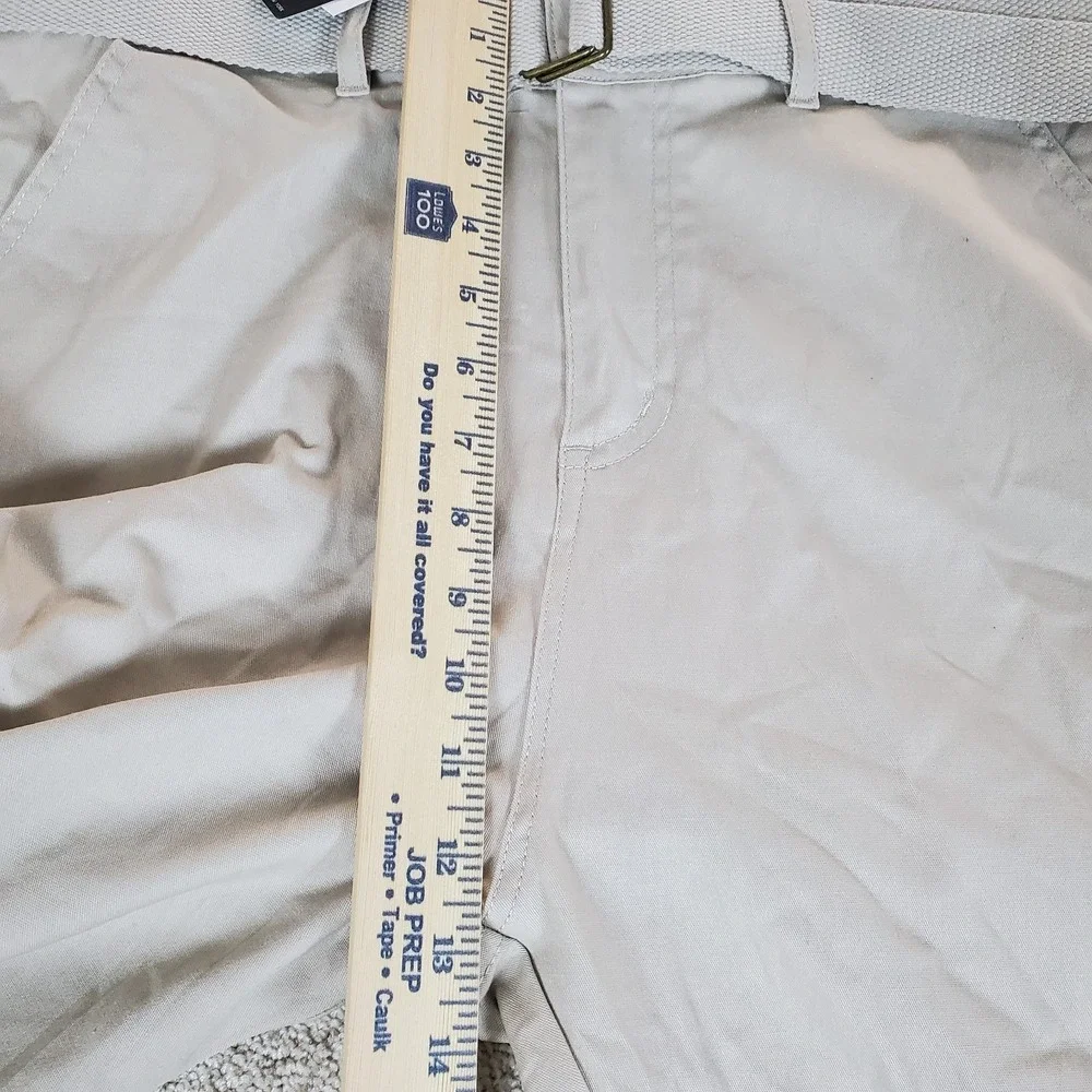 Blu Rock Men's Cargo Shorts Tan Size 36 Belted NWTGS 4 Way‎ Stretch Tiny Spot